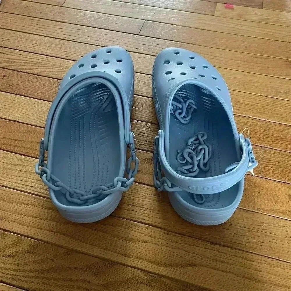Crocs Classic Clog Unisex Blue Slip On Size 13 Casual Shoes - Picture 3 of 6